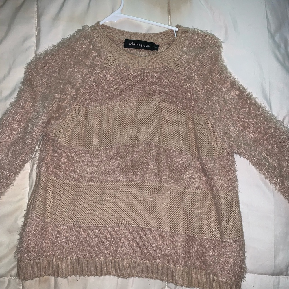 Whitney Eve Pink Fuzzy Sweater Size Small